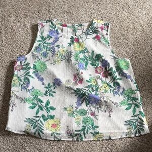 LOFT Floral Sleeveless Blouse - Multicolor